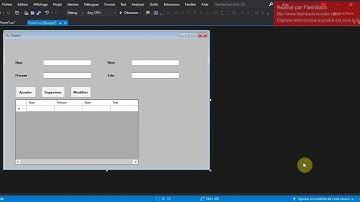 Bouton//supprime//modifier//ajouter (DataGridView c#)