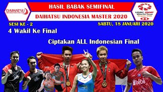 Hasil Semifinal Daihatsu Indonesia Master 2020 ~ 4 Wakil Indonesia Lolos Ke Partai Final Hasil Semifinal Daihatsu Indonesia Master 2020 ~ 4 Wakil Indonesia Lolos Ke Partai Final