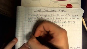 Lesson 2 Triangle Sum Word Problems