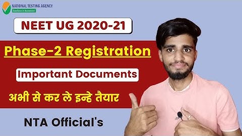 Neet 2021 Phase 2 Registration | Required Document | Neet 2021 latest news | Neet 2021