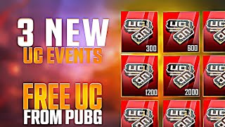 Free UC From PUBG Mobile | 3 New Free Uc Events | Uc Giveaway Announcement | PUBGM