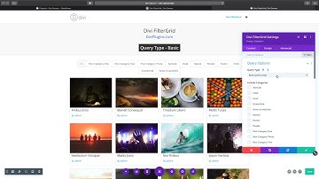 Divi FilterGrid - Basic Query Type
