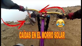 MORRO SOLAR DH con amigos MTB Lima  Perú (caídas y fáil)