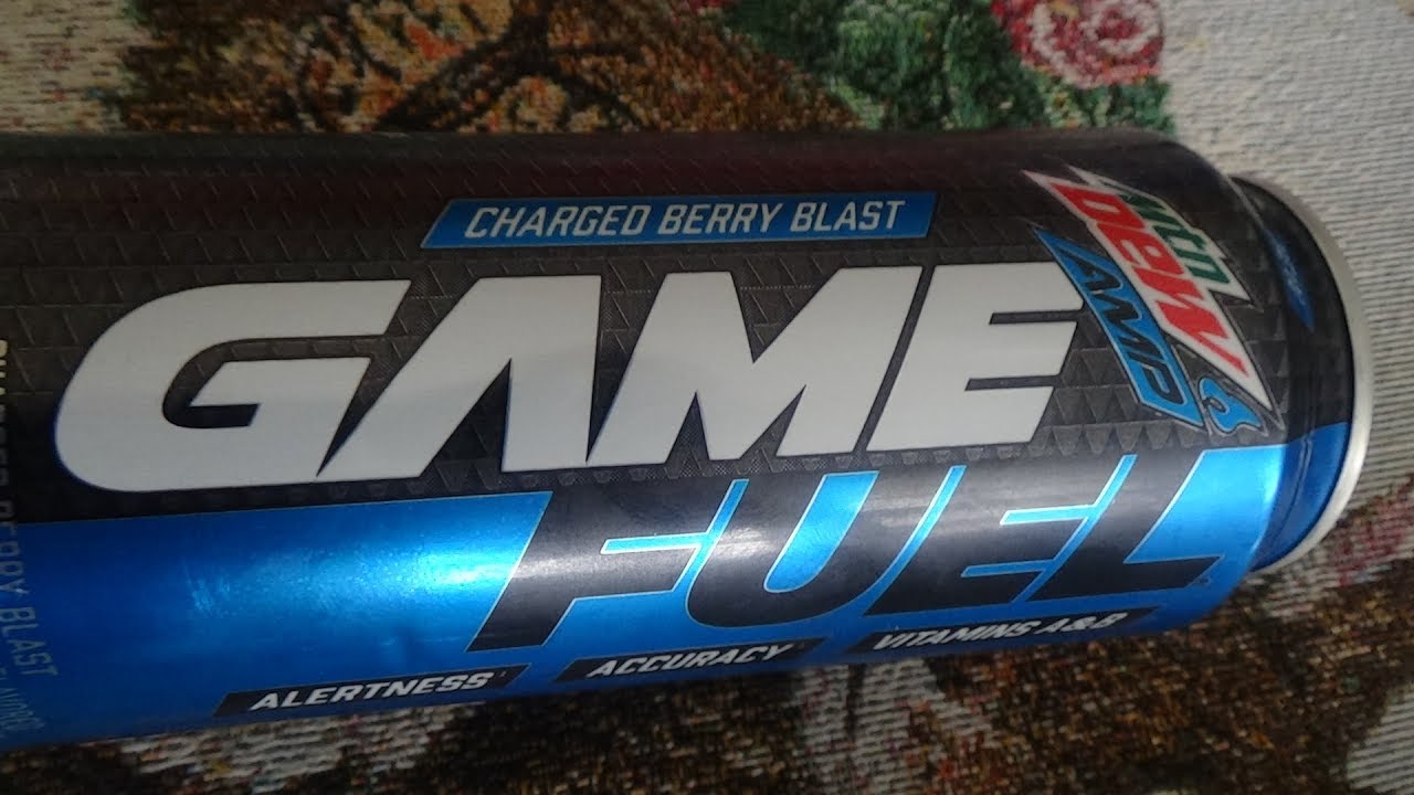 Mountain Dew AMP Game Fuel Berry Blast Drink Review YouTube