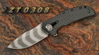 Full Zero Tolerance ZT 0308 Black Tigerstripe Black Oxide Beast of a Flipper Blade! USA Made 🇺🇲🗡️🇺🇲 Guide
