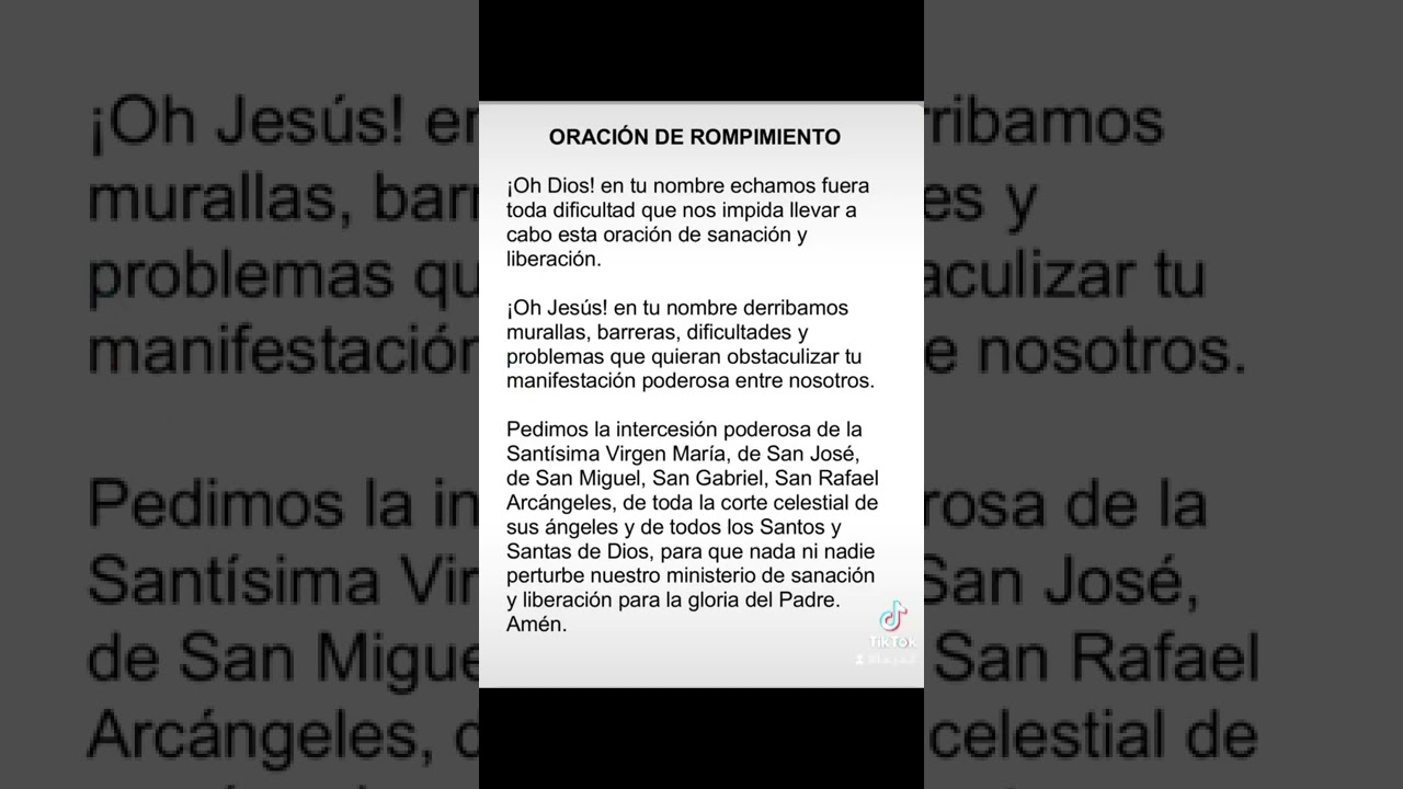 oración para romper brujería y hechizos