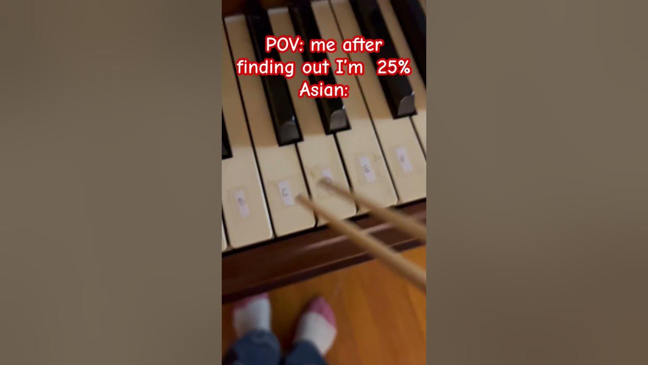 Me after finding out that I’m 25% Asian😂#kungfupanda #asian #piano #pianocover #creamy #chopsticks