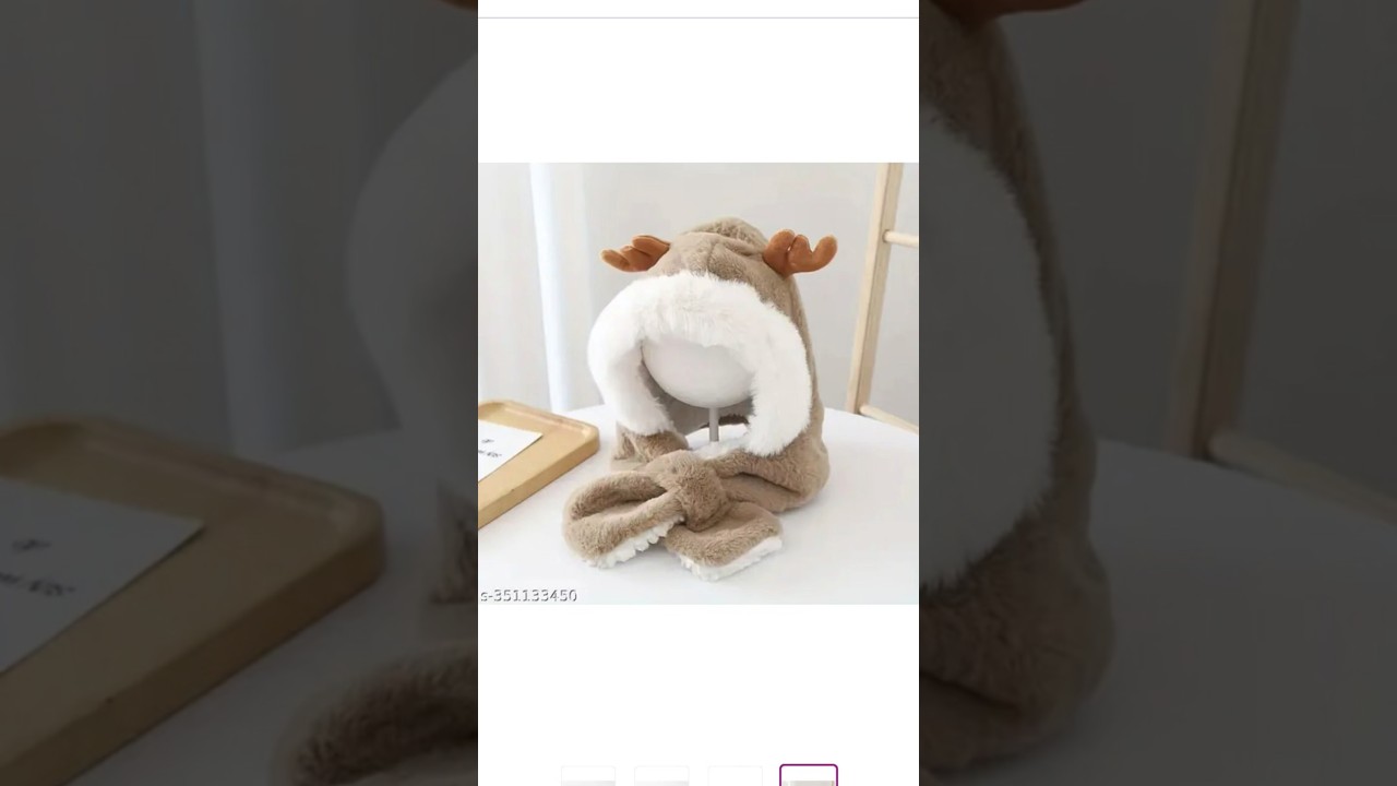 meesho soft winter animal cap