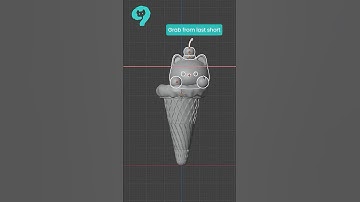 blender cute ice cream cone | quick tutorial #blender  #creativeblender #blendertutorial
