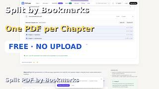 Split PDF by Bookmarks Automatically — Free Online Tool