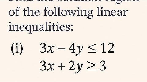 Class 9 Review Exercise 5 Q3 (i) Linear Inequalities | Urdu & English Medium