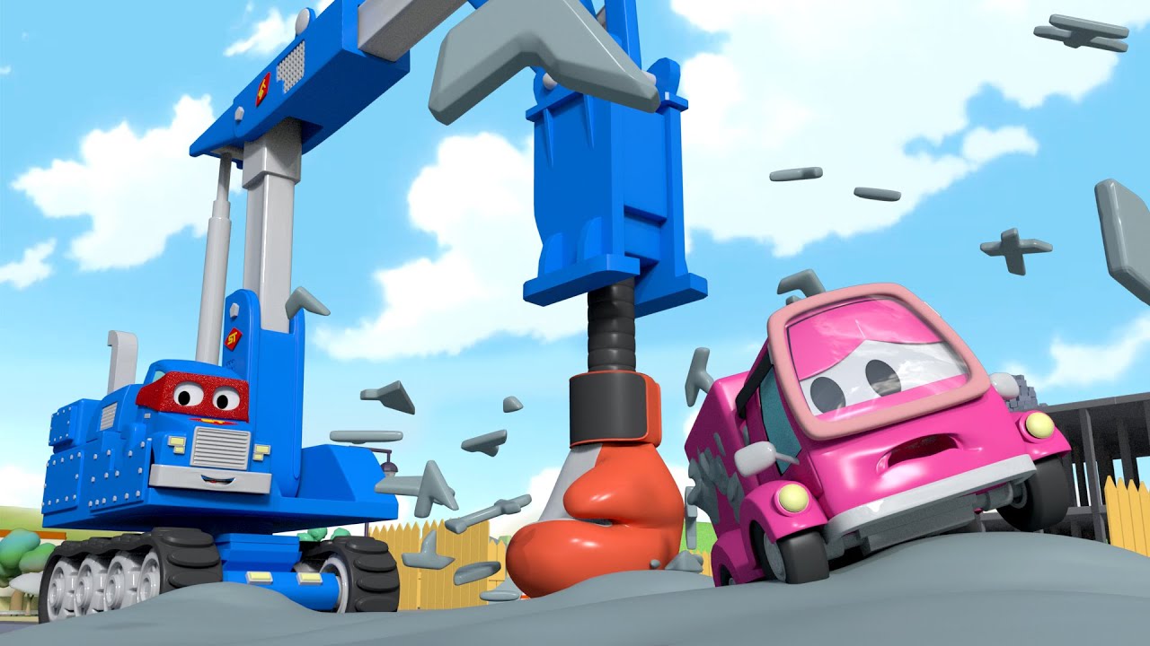 Грузовик отбойный молоток - Трансформер Карл в Автомобильный Город 🚚 ⍟ детский мультфильм