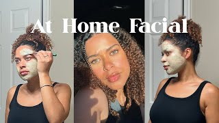 My CLEAR SKIN facial at home | acne prone, glowing & pore free 