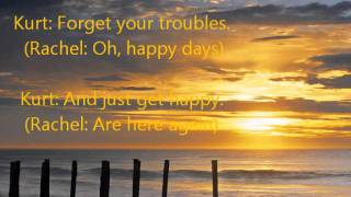 Glee- Happy Day are Here Again/Get Happy Lyrics