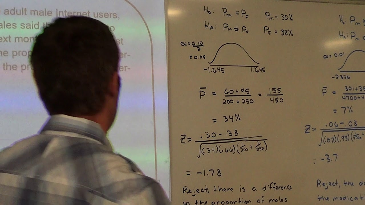 Test of Two Population Proportions - YouTube