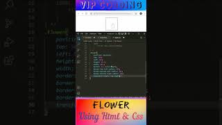 create flower in 60 second | #flower #html #css #purcss #cssproject #vipcoading2022