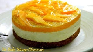 No Bake Mango Cheesecake