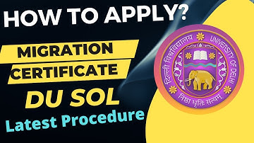 DU SOL - How To Apply for DU SOL Migration Certificate - Step By Step