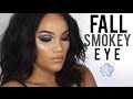 FALL SMOKEY EYE W/ GLITTER CUT CREASE