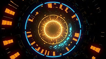 4K Abstract Sci-Fi Tunnel VJ Motion Background || Neon Light Tunnel Free VJ Loops || 4K VJ Loops