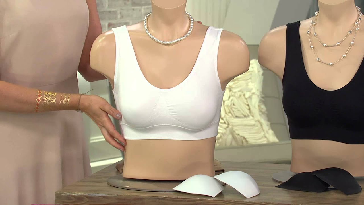 Genie Bra Set of 3 Seamless Bras with Modesty Pads with Courtney Cason