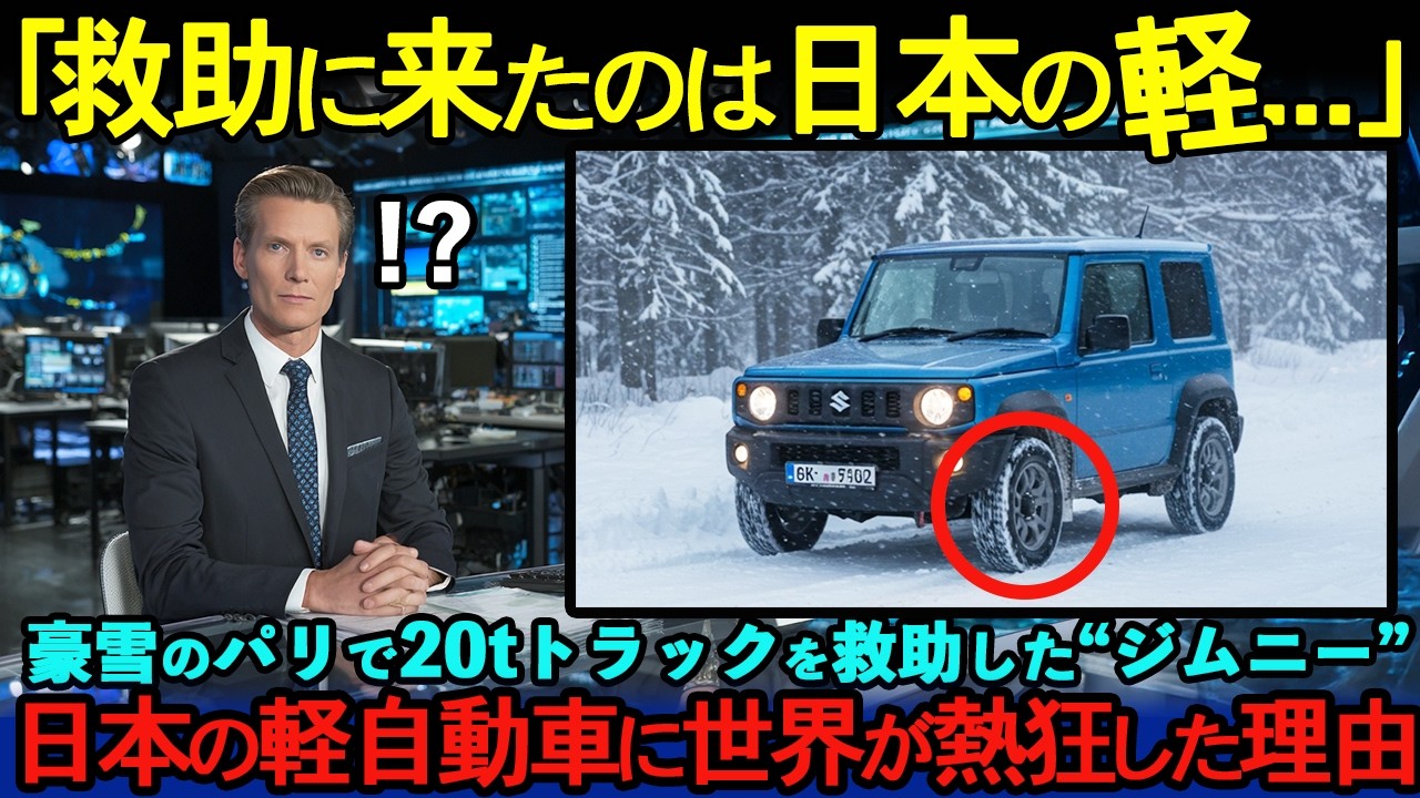 【海外の反応】「高級車より頼れる」パリ豪雪で動けなかったベンツやBMWを救った日本の軽の正体