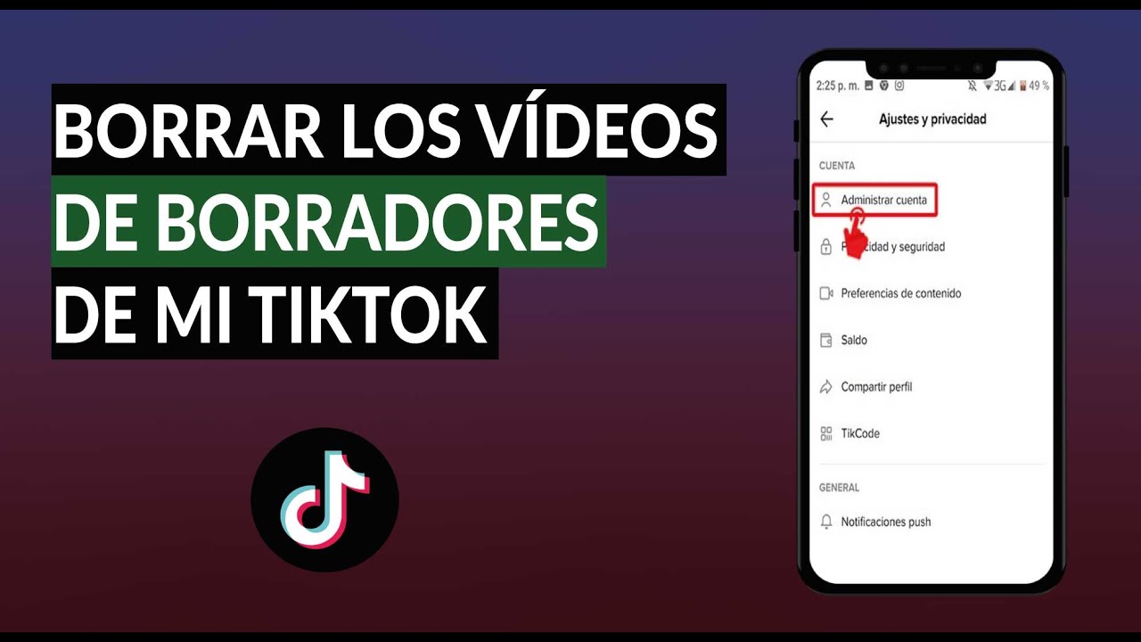 Cómo Borrar o Eliminar los Videos de Borradores de mi TikTok Muy