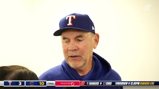 Bruce Bochy on the Rangers 10-3 loss