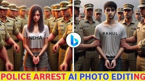 Police Arrest Ai Photo Video Editing | Rangdari Ai Photo Editing | Bing Ai Image Creator