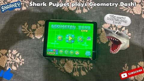 Shark Puppet plays Geometry Dash!
