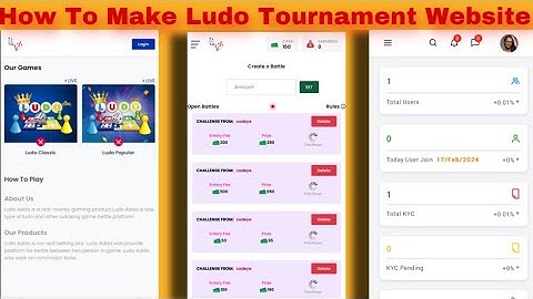 How To Make Ludo Tournament Website | Ludo Tournament Website Source Code Download