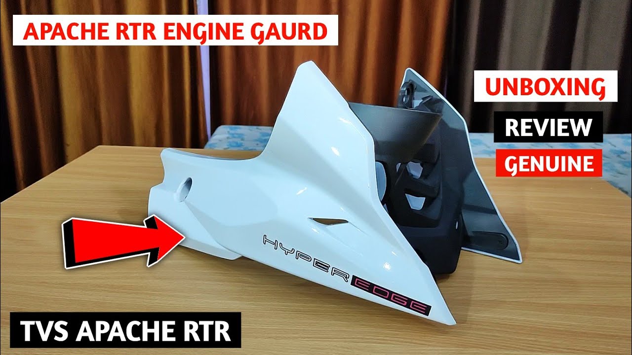 TVS Apache RTR 180 Engine Gaurd Unboxing and Review | TVS Apache RTR ...