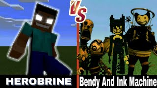 Herobrine vs. Bendy and the Ink Machine | Minecraft (INTENSE BATTLE!)