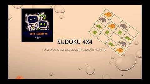 Sudoku 4X4 Grade 6