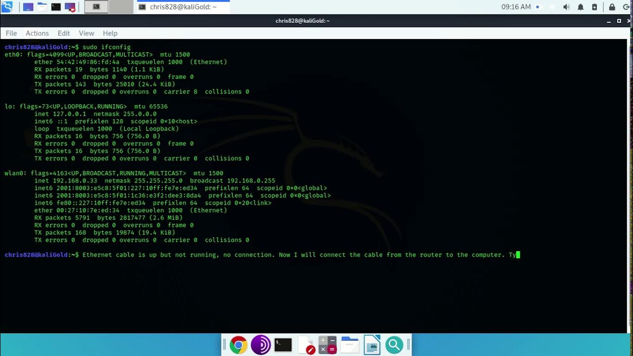 How To Check Cable Connection Using IFCONFIG YouTube