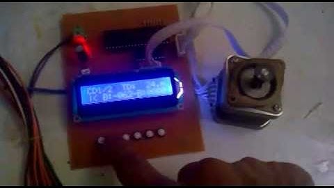 Điều khiển động cơ bước PIC16F877A hiển thi LCD LDNam