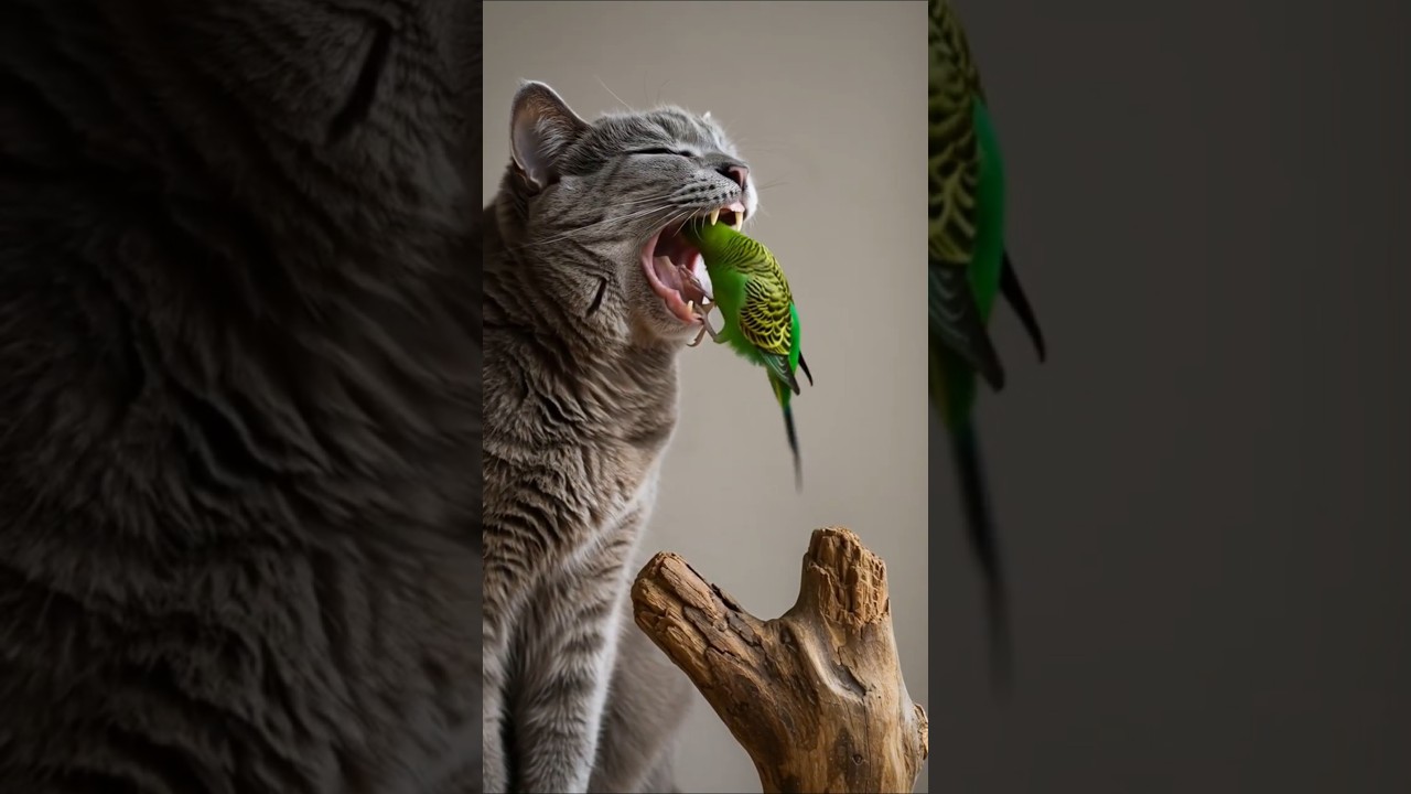Bird Cleans Inside Cat’s Mouth?! Unbelievable Mutualism!  