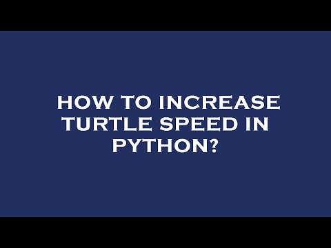 How to increase turtle speed in python?