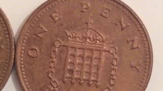 UK COINS Collection.Penny 1977-1987-1988.МОНЕТЫ Англии.Centavo Coin .Qepik.нумизматика.numismatics(, 2017-09-29T09:39:45.000Z)