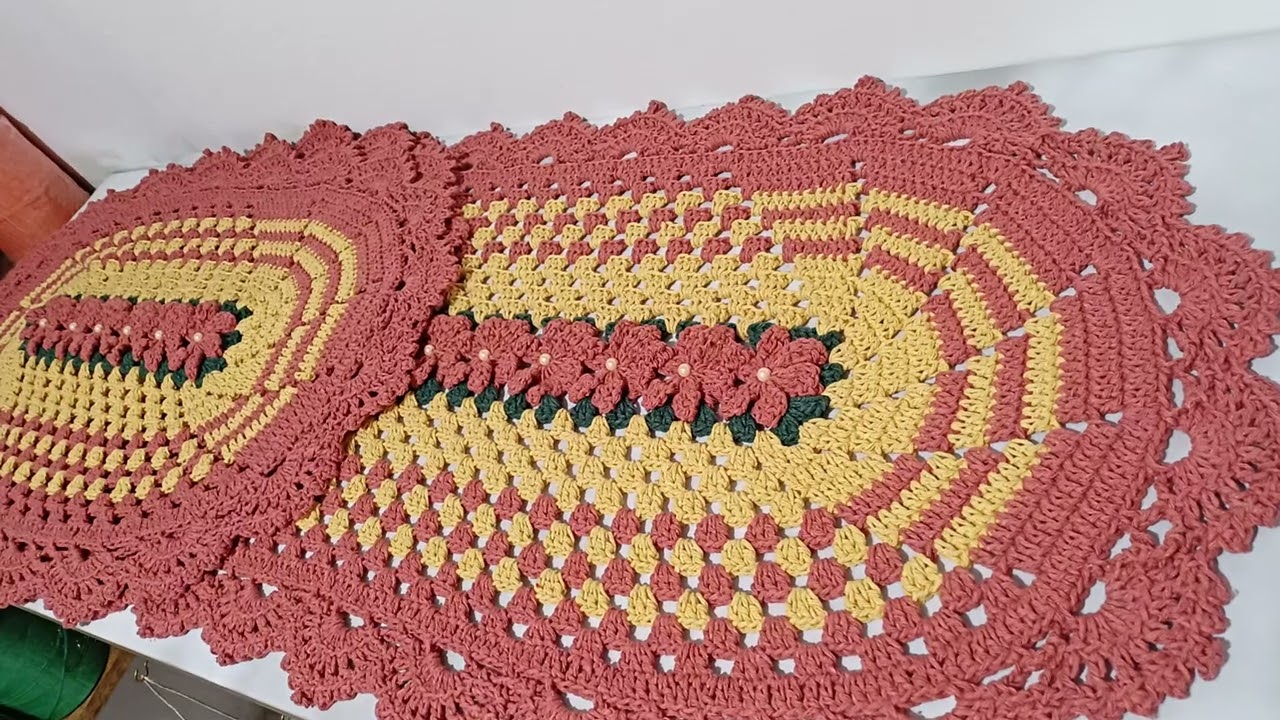 Mais uma produção de tapetes de crochê finalizada vem ver 
