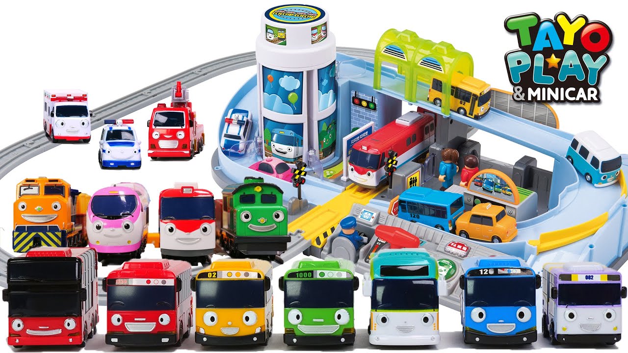 Tayo and Titipo Station Play Set l Bus and Train Toy Show for Kids l Tayo  Play & Minicar
