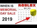 Roblox Sales Calendar 2019