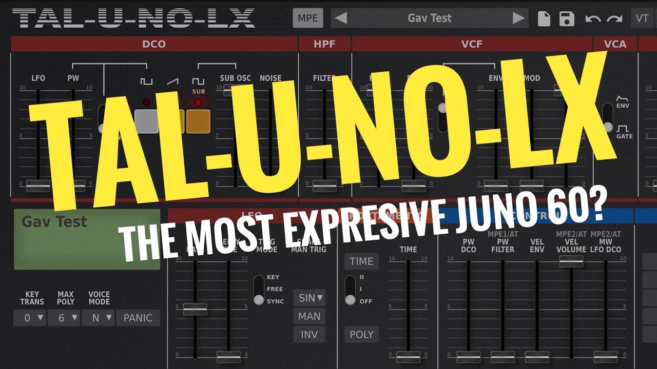 TAL-U-NO-LX: This Juno-60 Synth Plugin Just Got Better (iPad, Mac, Windows, Linux, MPE Update)