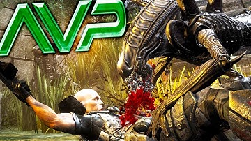 XENOMORPH IMPREGNATING AND STALKING HUMANS, BEST GAME EVER - (Alien vs Predator Gameplay)
