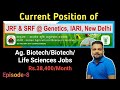 JRF and SRF positions at Division of Genetics, IARI, New Delhi I Biotech/Agri/Life Sciences Jobs.