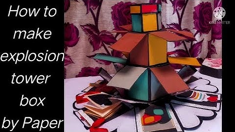 tower explosion box by paper/tower explosion box tutorial /hexagon tower explosion box tutorial