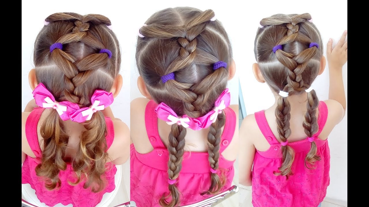 Penteado infantil  Girl hair dos, Kids hairstyles, Long hair styles