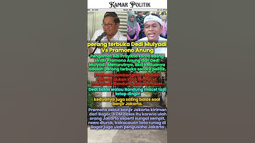perang terbuka Pramono VS Dedi Mulyadi #politik #dedimulyadi #kdm #jakarta #jawabarat #jabar