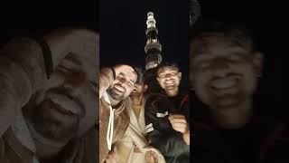 Qutub Minar Exploring like this #delhi #qutubminar #funny #cartoon #freestyle #antics #funniestvideo