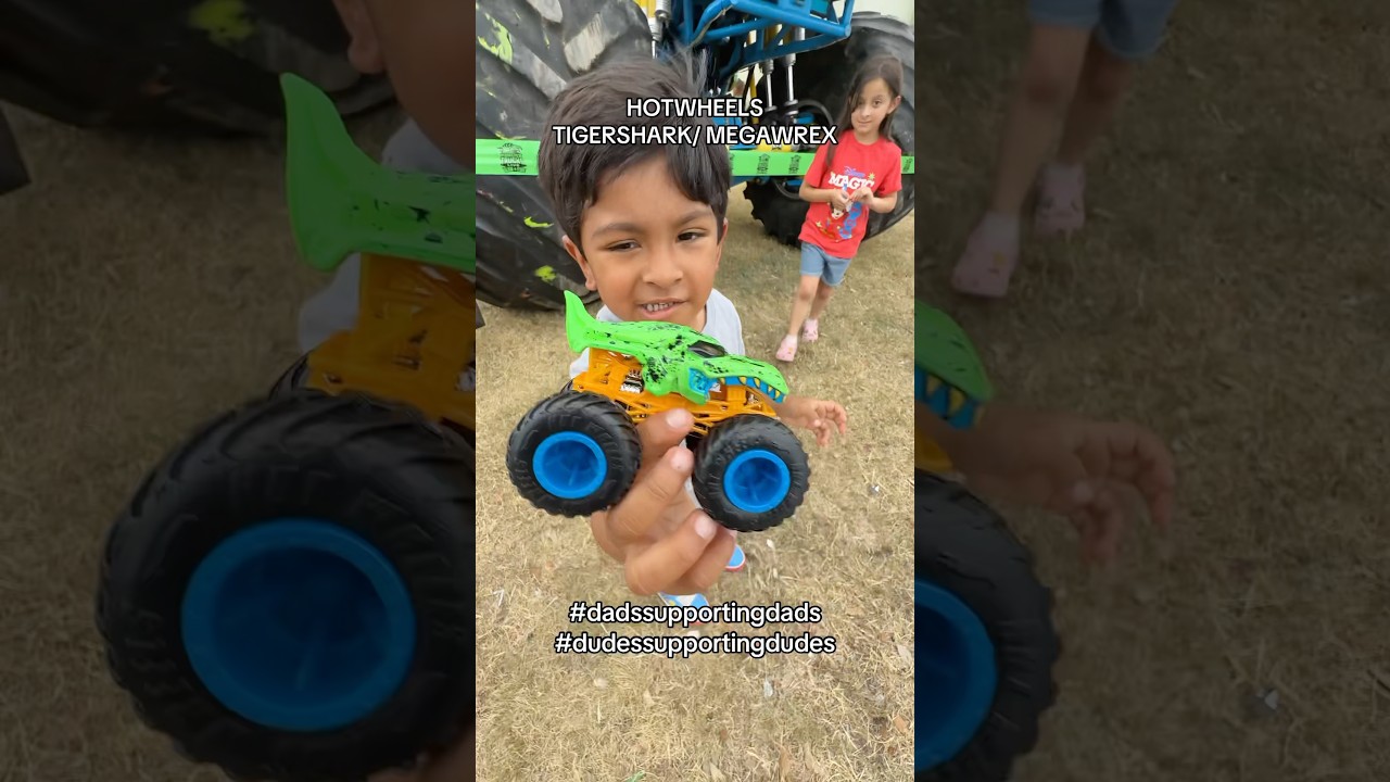 A visit with Hot Wheels Monster Trucks MEGAWREX and TIGERSHARK. #hotwheels #monstertruck #sanantonio